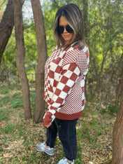 All Checkered Out Sweater in Four Colors - PREORDER