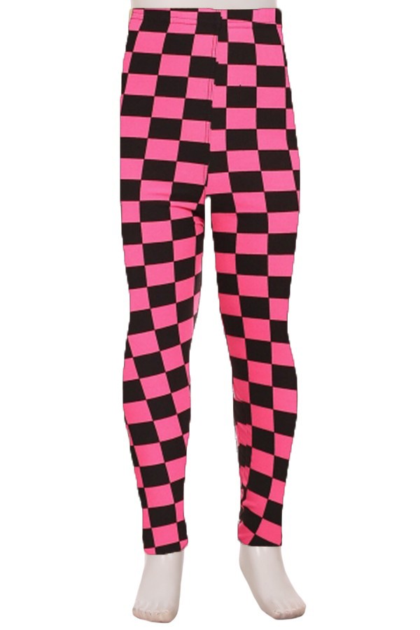 DOORBUSTER - Kids Buttery Soft Leggings - P/B Checkered