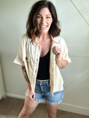 Peachy Keen Button-Up Top PREORDER