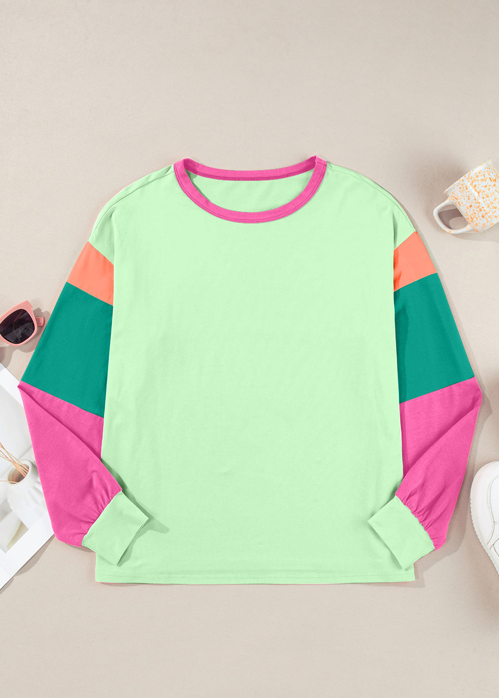 Bright Days Color Block Long Sleeve Top - PREORDER