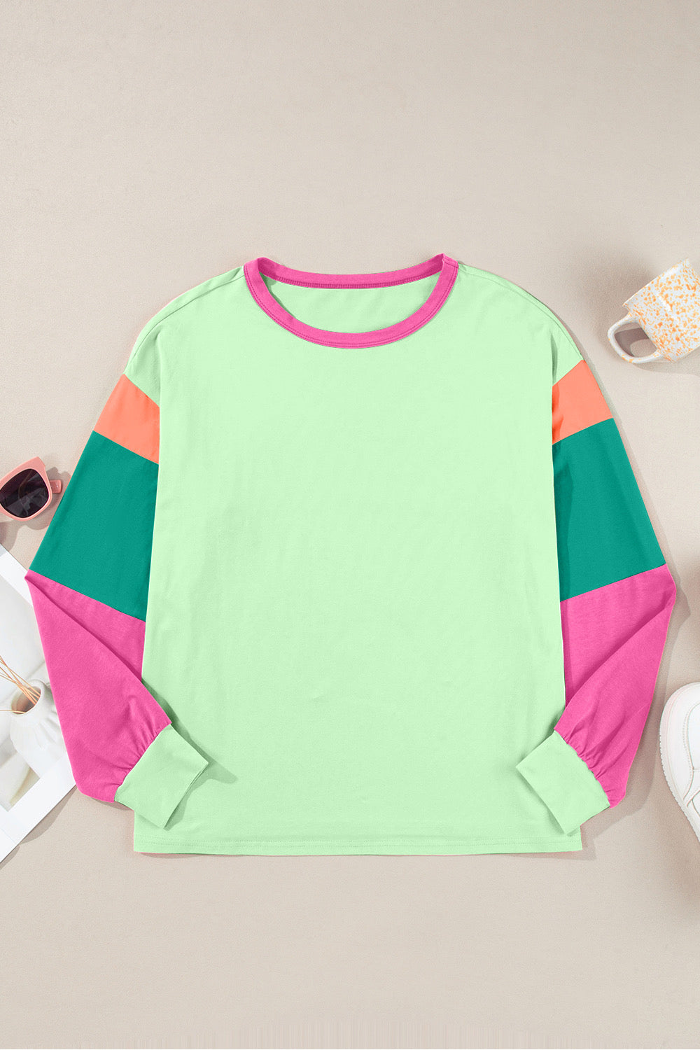 Bright Days Color Block Long Sleeve Top - PREORDER