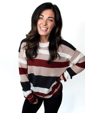 Striped Chic Sweater - PREORDER