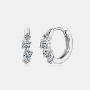 Moissanite Huggie Earrings