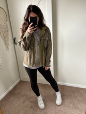 Cozy Grid Zip-Up Hoodie Jacket PREORDER