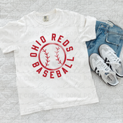 Ohio Reds Halftone Ball Graphic