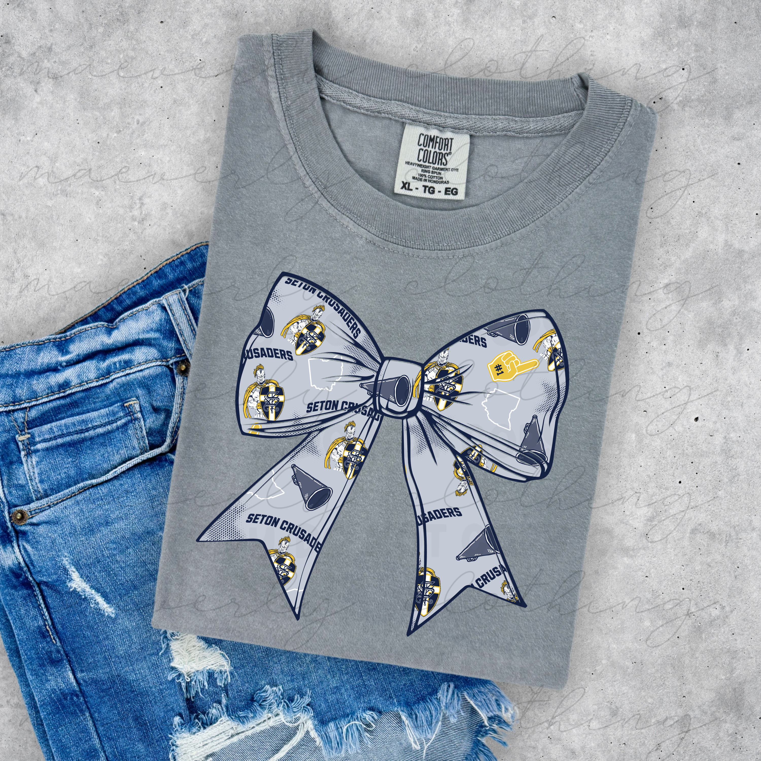 Seton Big Bow Tee/Crewneck
