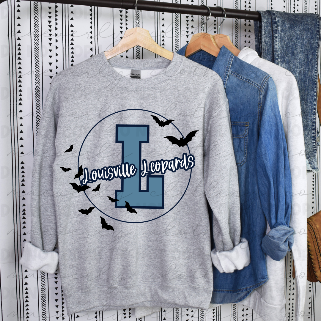 Louisville Leopards Bat Tee/Crewneck