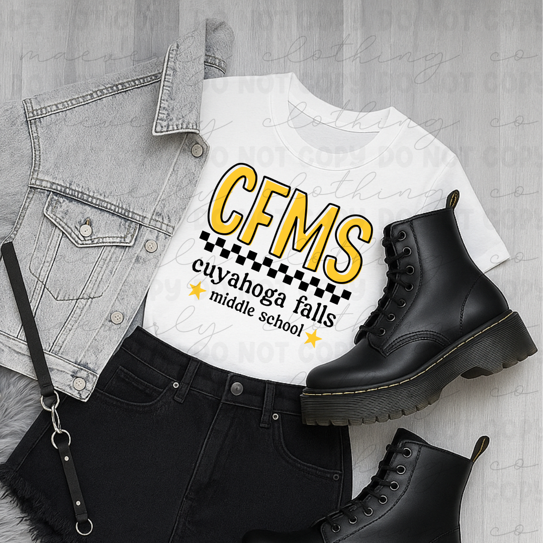 CF Middle School Checkered Pride Tee/Crewneck