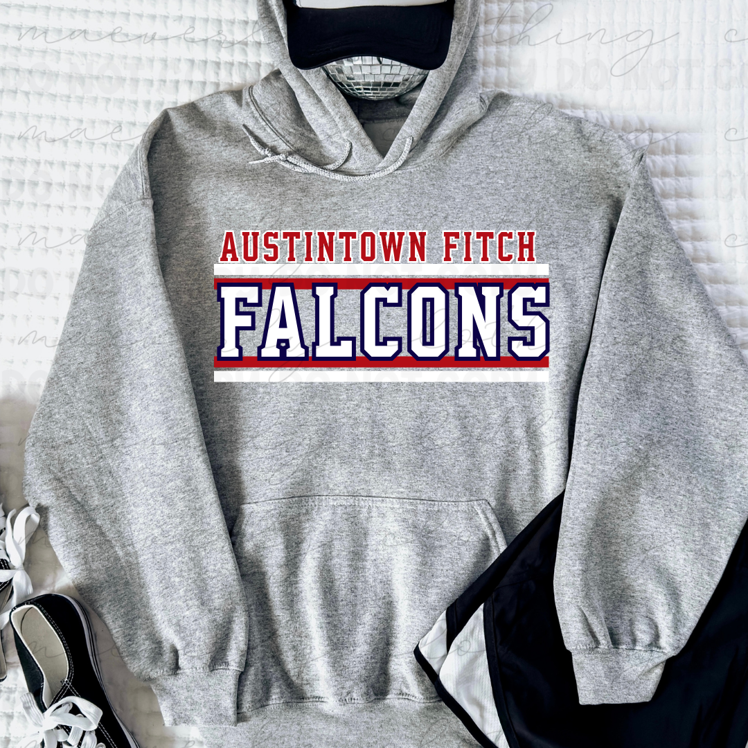 Austintown Fitch Retro Stripe Classic Tee/Crewneck