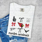 Mentor Cardinals Coquette Spirit Squad Collage Tee/Crewneck