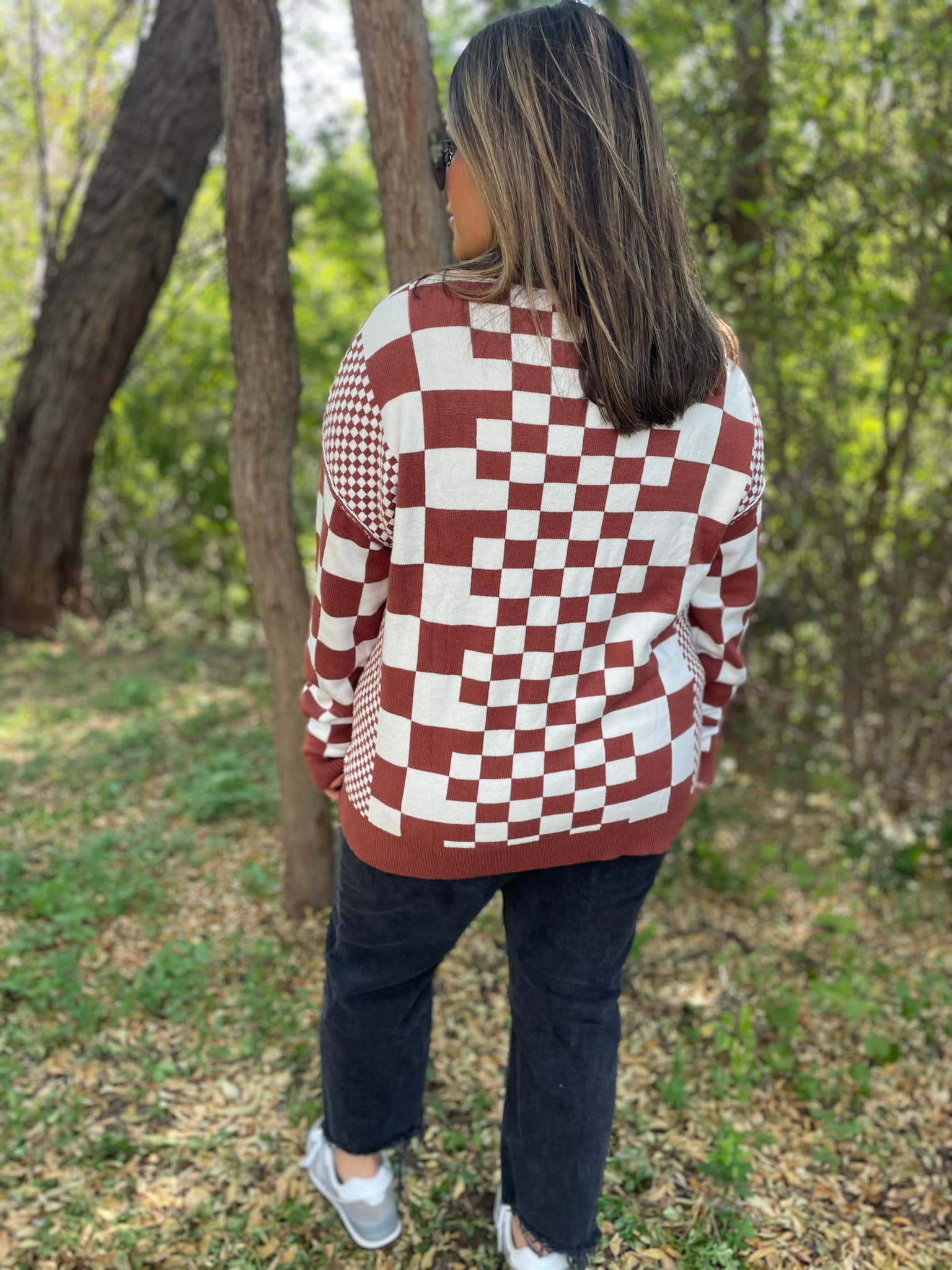 All Checkered Out Sweater in Four Colors - PREORDER