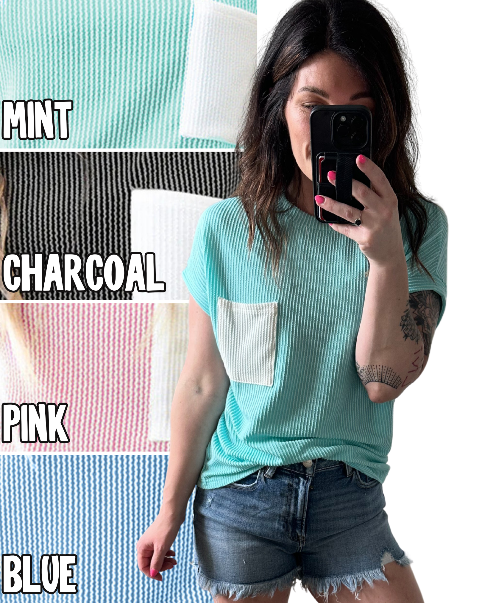 Contrast & Chill Urban Knit Tee Preorder