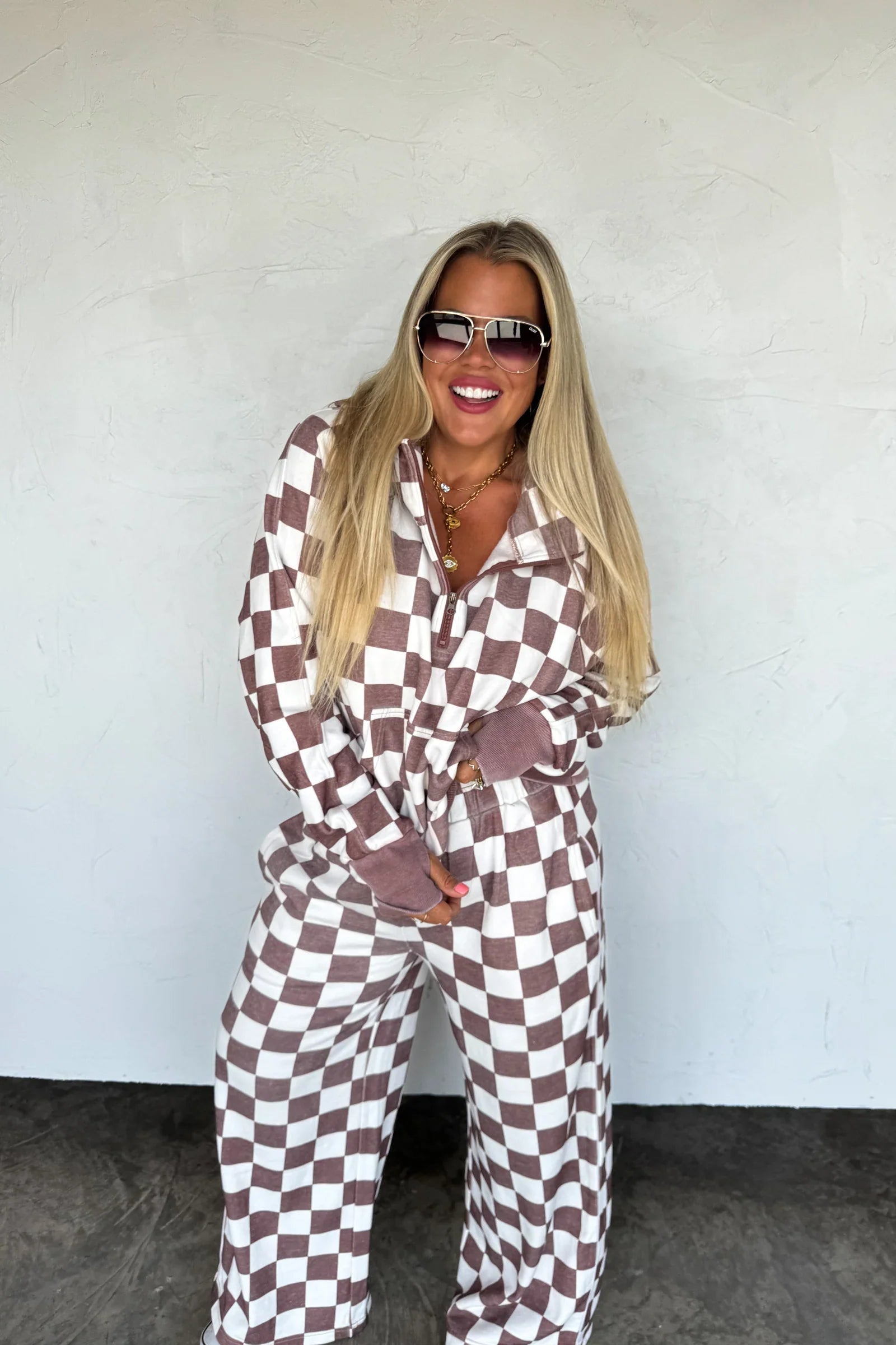 Camo & Checker Easy Does It Pullover - PREORDER