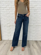 Judy Blue Raw Hem Mid Rise Jeans