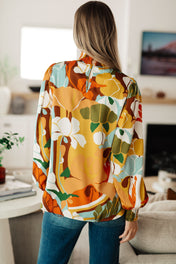 All Together Now Mock Neck Blouse