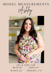 Lizzy Bell Sleeve Top in Lavender Retro Ditsy Floral