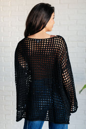 Ask Anyway Fishnet Sweater