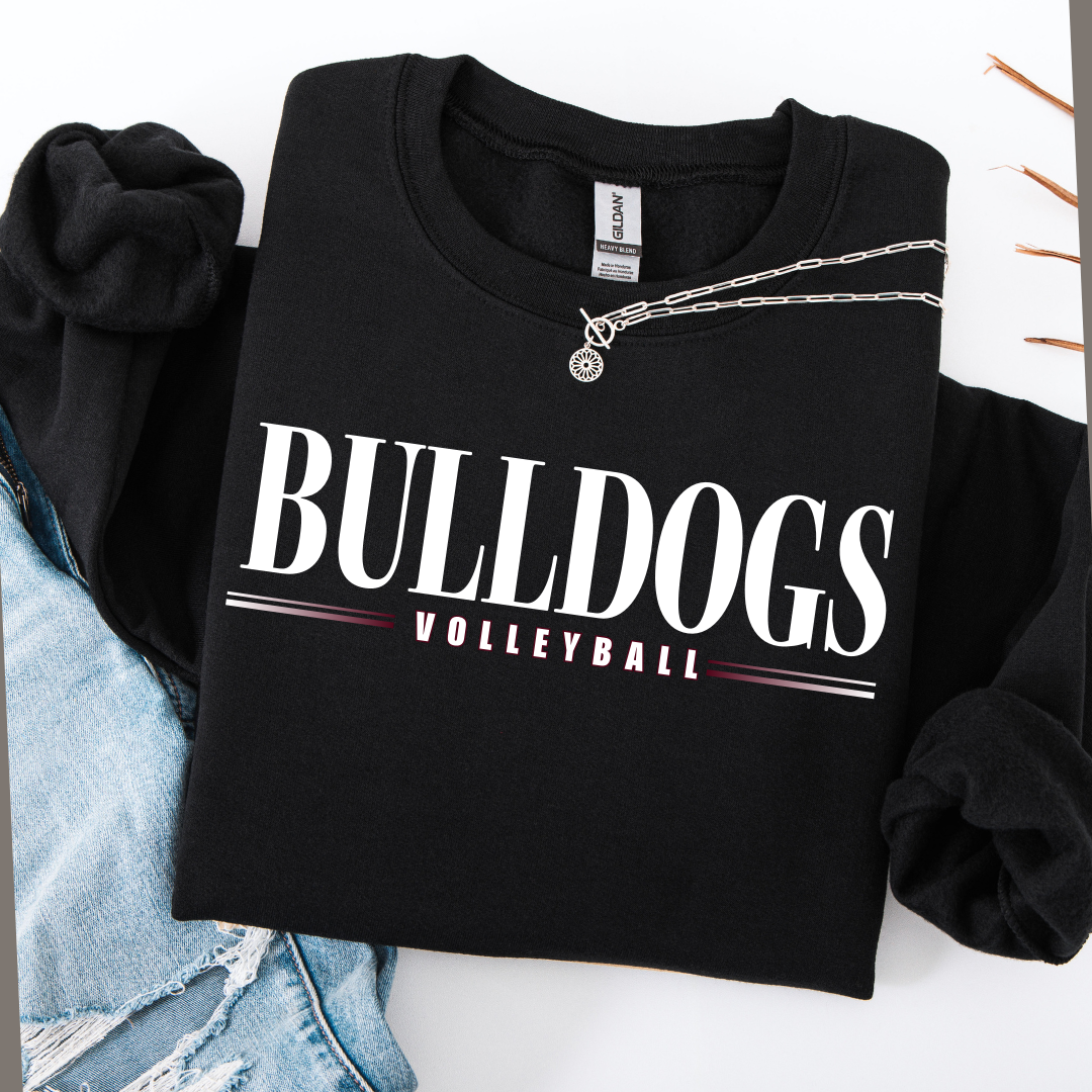Minimalist Bulldogs Volleyball Graphic