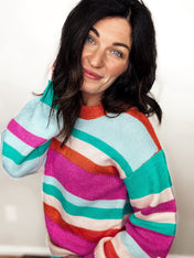 Sunset Bliss Striped Sweater - PREORDER