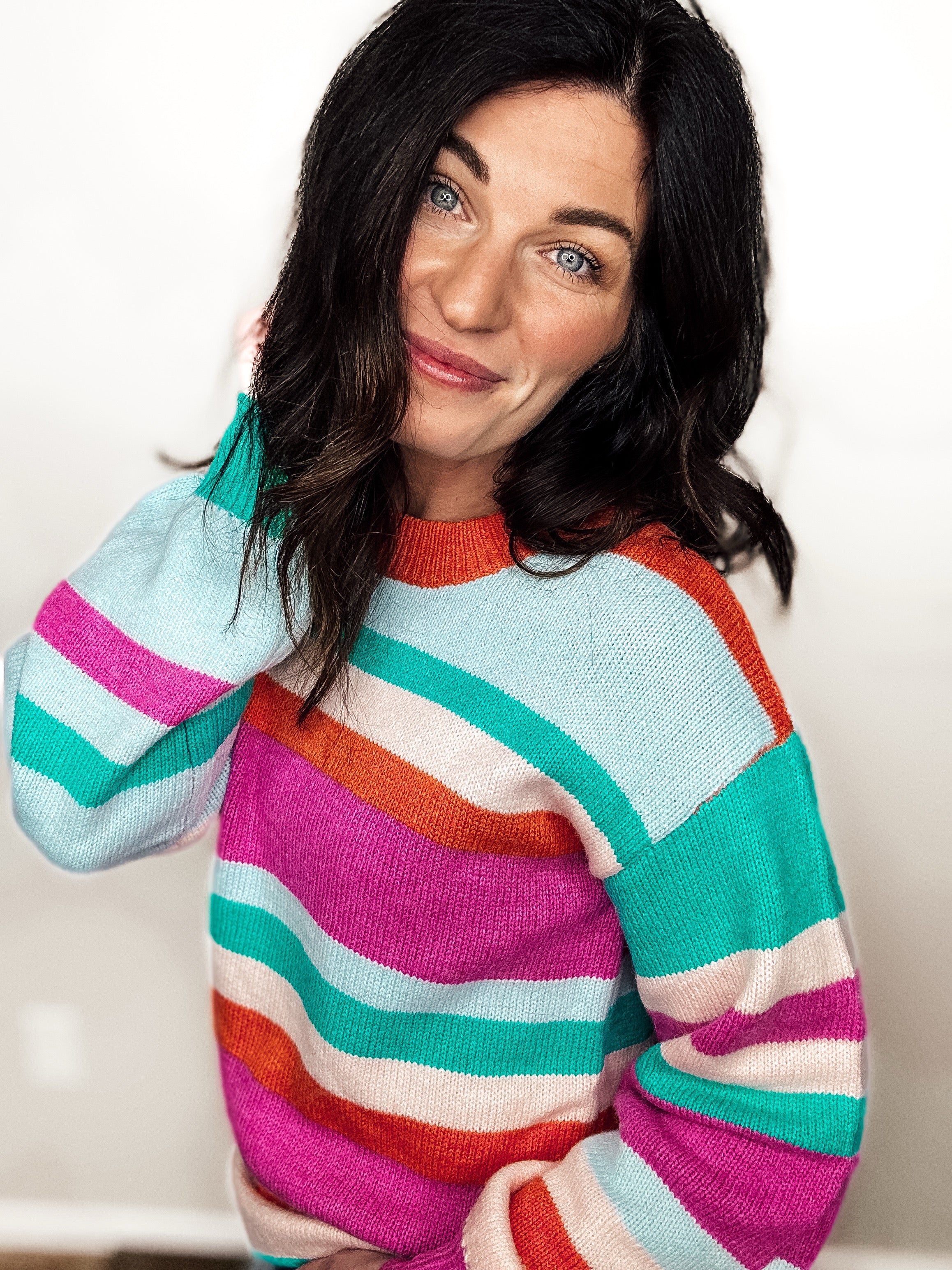 Sunset Bliss Striped Sweater - PREORDER