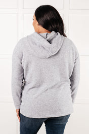 Basically My Favorite Hooded Pullover in Heather Grey