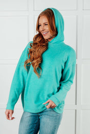 Basically My Favorite Hooded Pullover in Turquoise