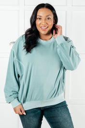 Beyond the Basics Pullover in Blue Grey