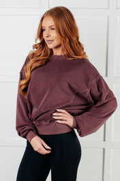 Beyond the Basics Pullover in Eggplant