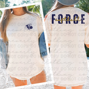 Force Softball Custom Back Tee Preorder