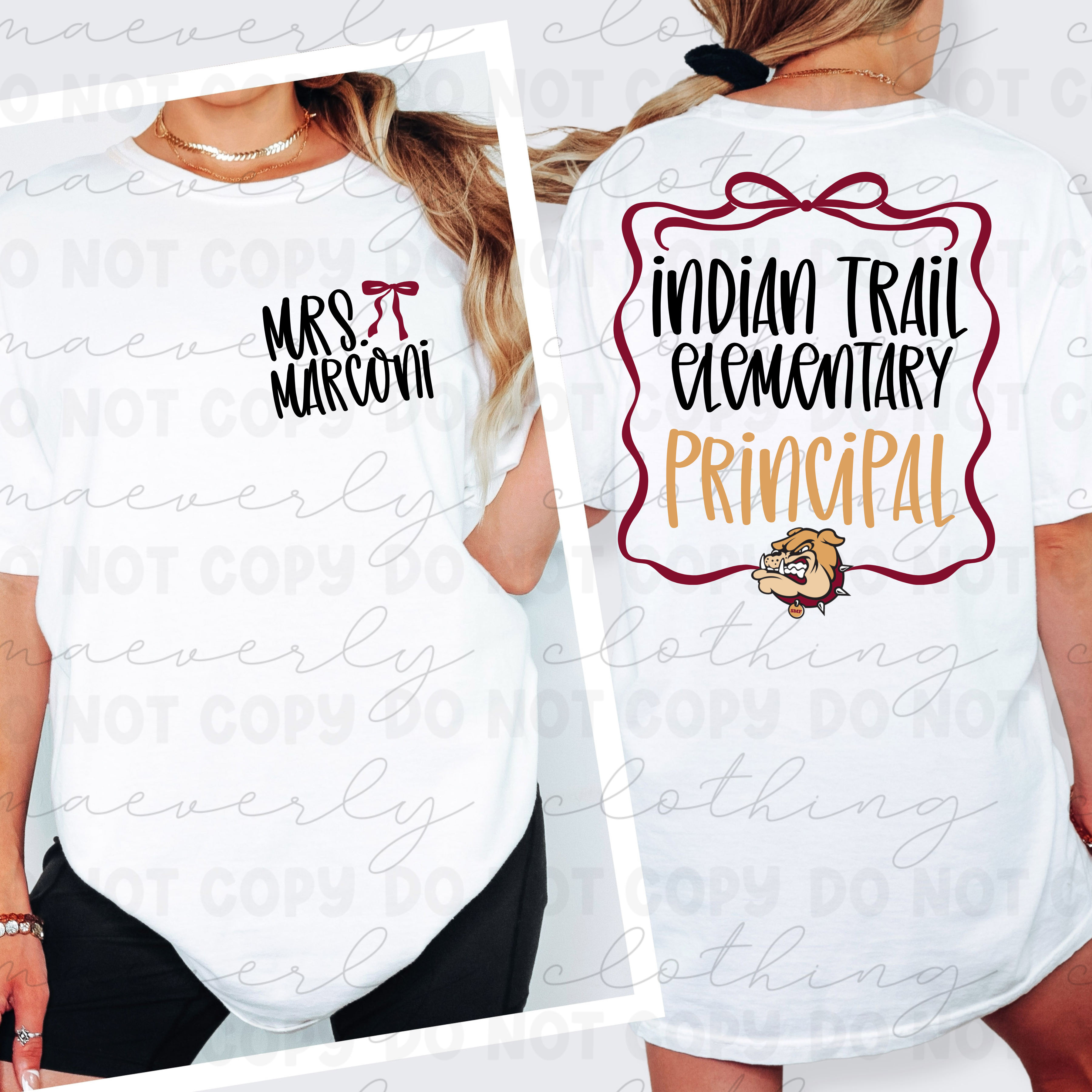 Custom Teacher Coquette Graphic Preorder - - ANY SCHOOL/JOB
