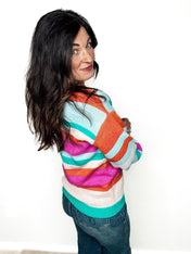 Sunset Bliss Striped Sweater - PREORDER