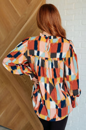 Call It What It Is Mod Print Blouse