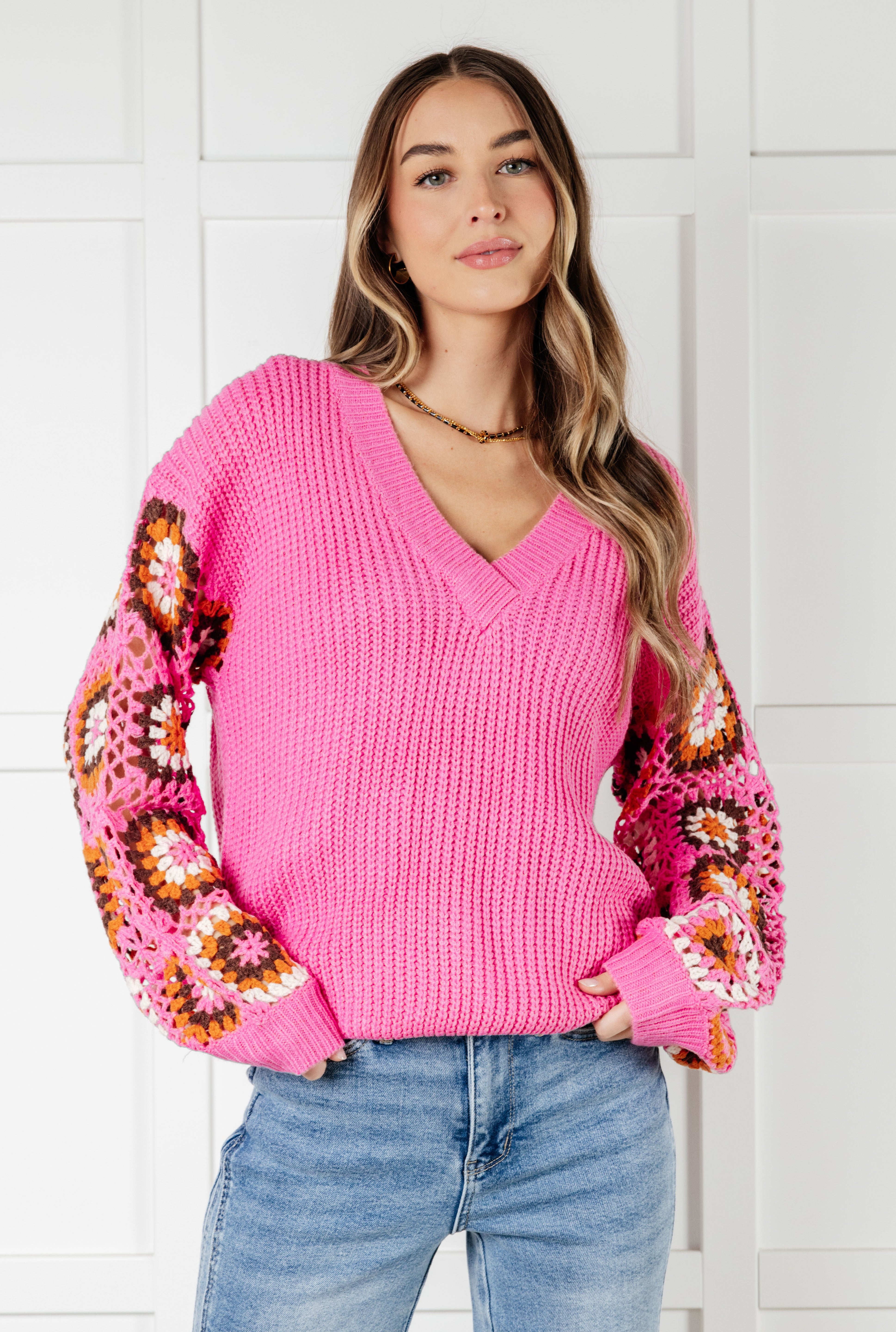 Can't Stop this Feeling V-Neck Knit Sweater