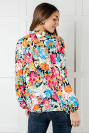 Carry Me Away Floral Peplum Blouse