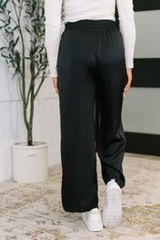 City Ease Wide Leg Bottoms in Black