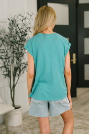 Classic Timeless V-Neck Tee in Teal