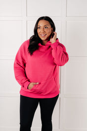 Crosswalk Textured Hoodie in Rose