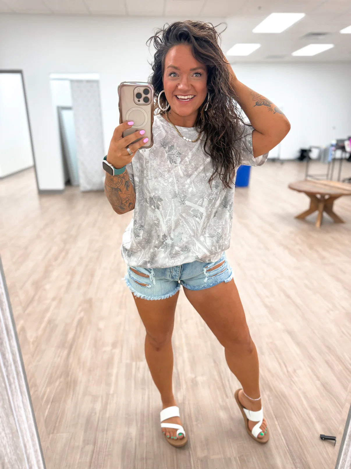 Light Camo Oversized Tee - PREORDER