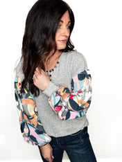 Artful Bloom Button Top - PREORDER