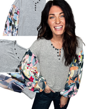 Artful Bloom Button Top - PREORDER