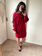 Velvet Ribbon Sweatshirt Dress PREORDER