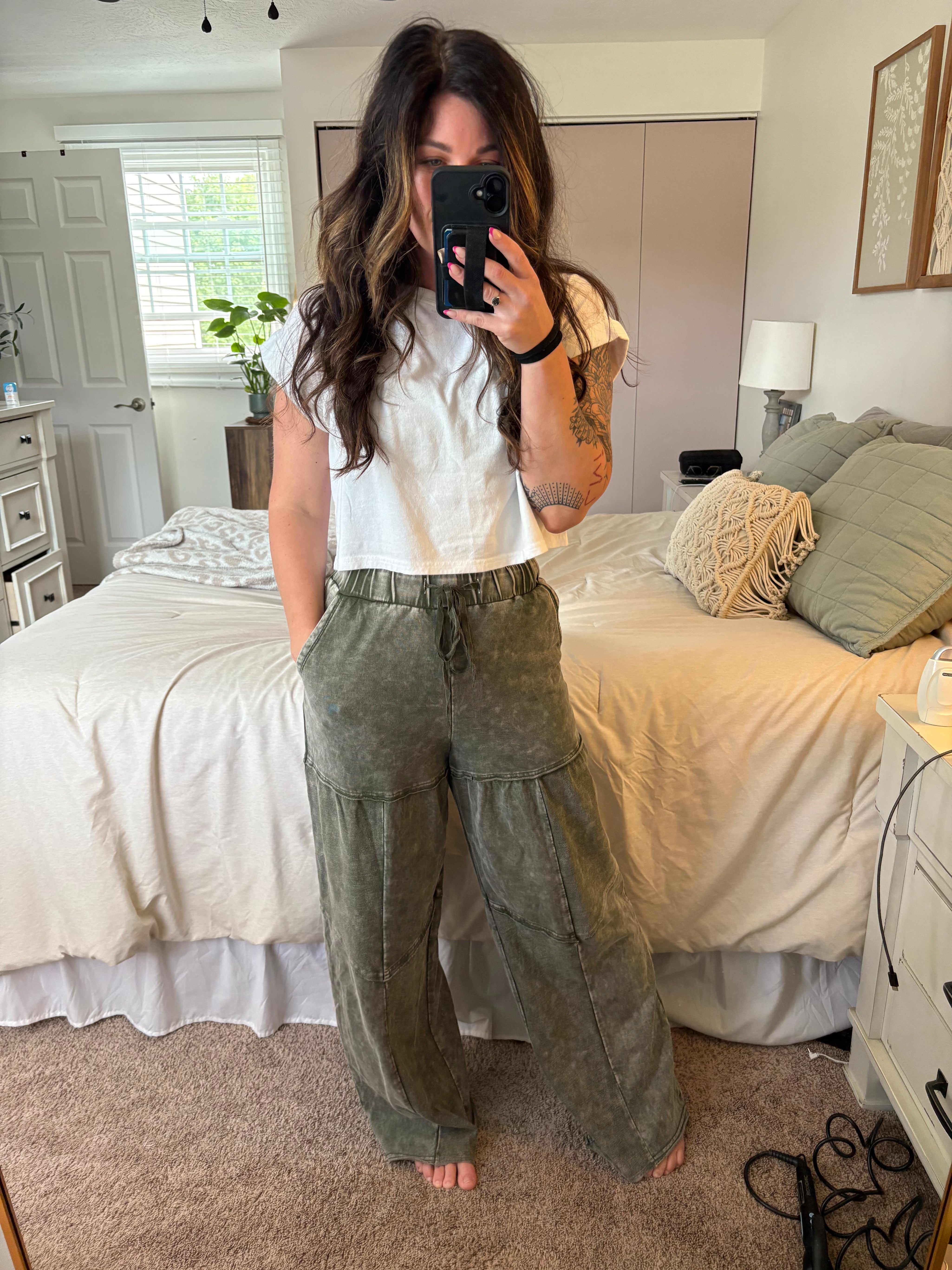 Washed Boho Pants w/ Pockets - PREORDER