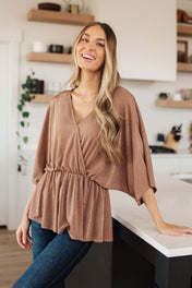 Dazzlingly Draped V-Neck Blouse