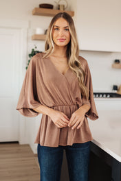 Dazzlingly Draped V-Neck Blouse