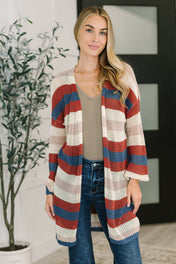 Definitely Dapper Striped Knit Cardigan