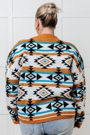 Desert Vibes Geometric Striped Sweater