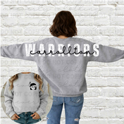 Elementary Carrollton Warriors Bold Back Crewneck -Preorder