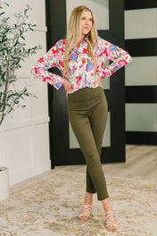 Distinguished Guest Floral Button Down