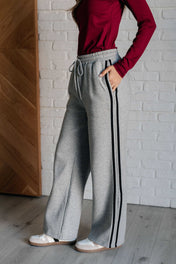 Don't Get Stuck Stripe Detail Sweatpants