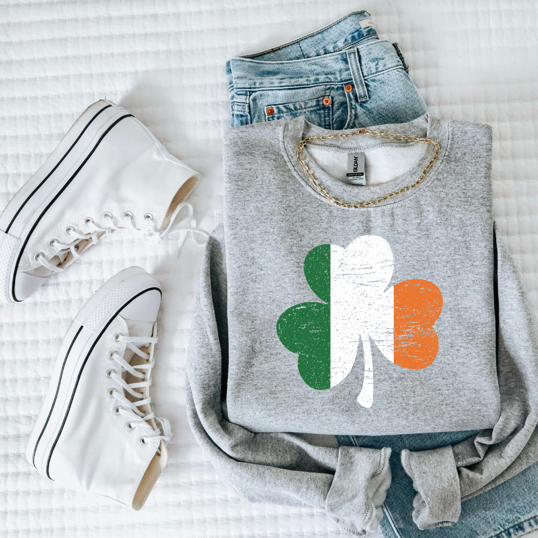 Tricolor Shamrock Tee/Crewneck Sweatshirt